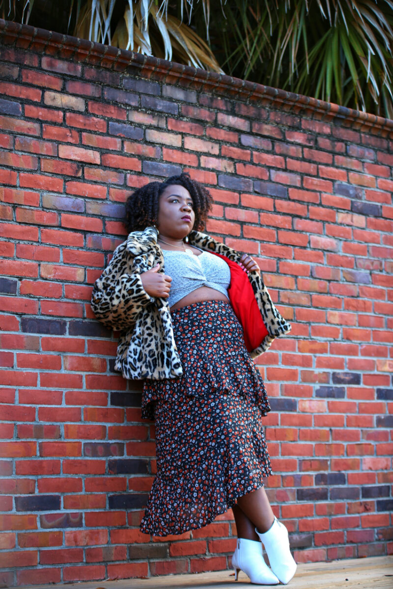 Plus Size Faux Fur Coats and Asymmetrical Skirts - Fro Plus Fashion